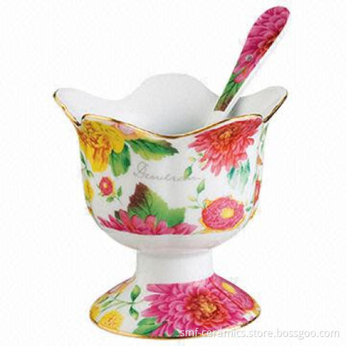 Ice Cream Cup for Promotional Gifts, Made of Stoneware Material